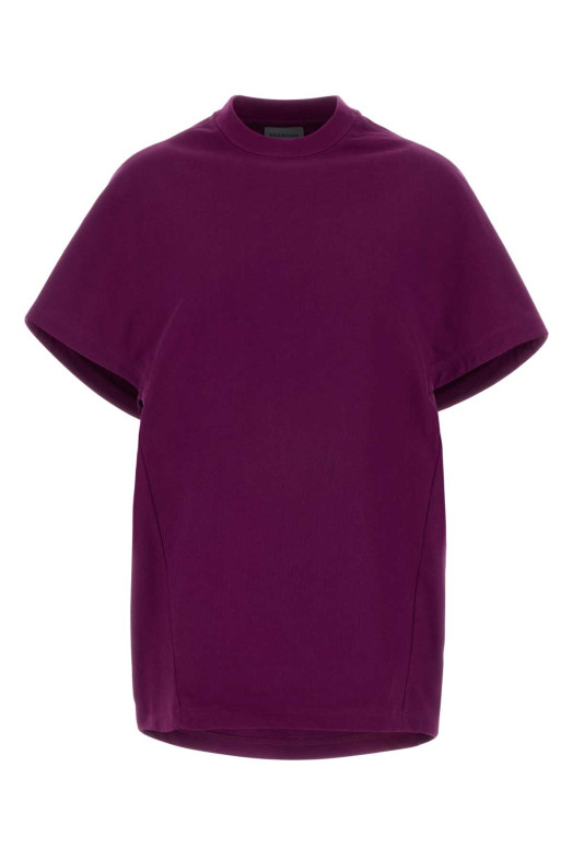Фиолетовая хлопковая футболка оверсайз BALENCIAGA (868577TUVC6)