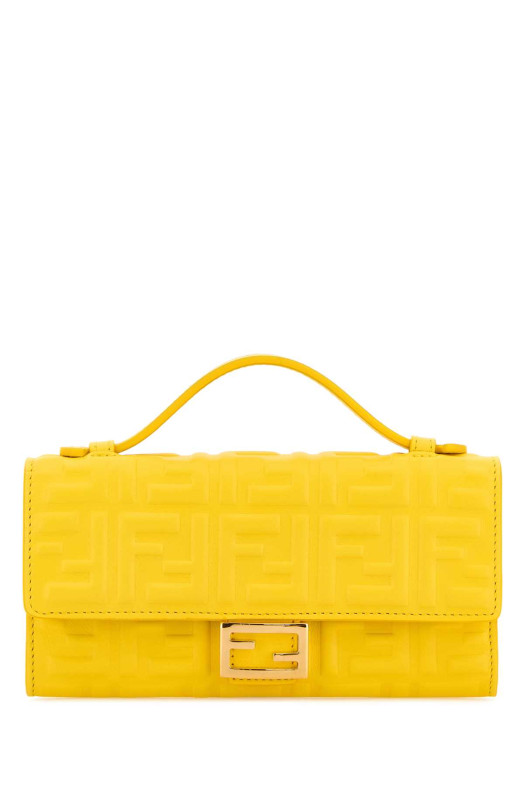 Yellow leather Baguette wallet FENDI (8M0565AAJD)