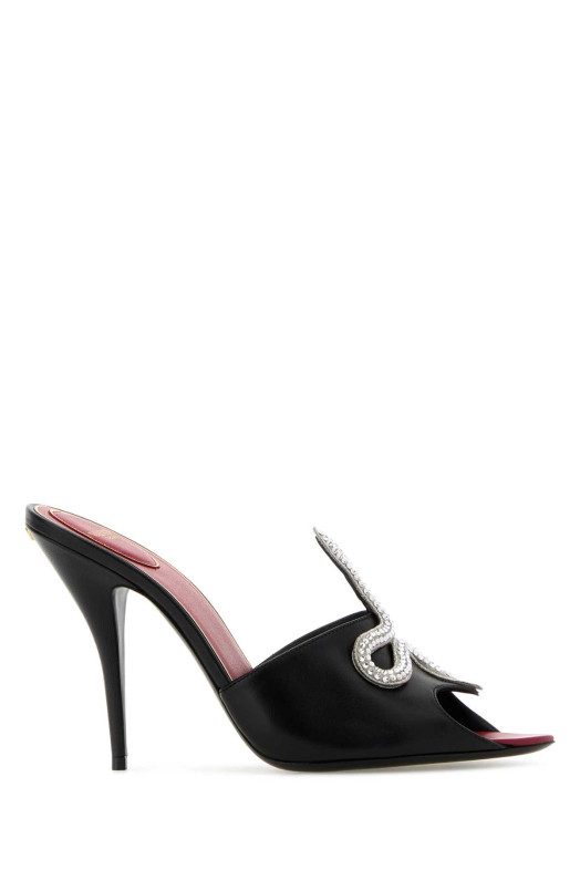 Black leather CÅur VipÃ¨re mules VALENTINO GARAVANI (8W0S0PD7HIZ)