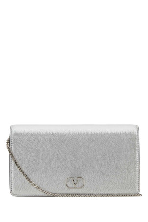 Silver leather VLogo Signature crossbody bag VALENTINO GARAVANI (8W2P0AY5RFY)