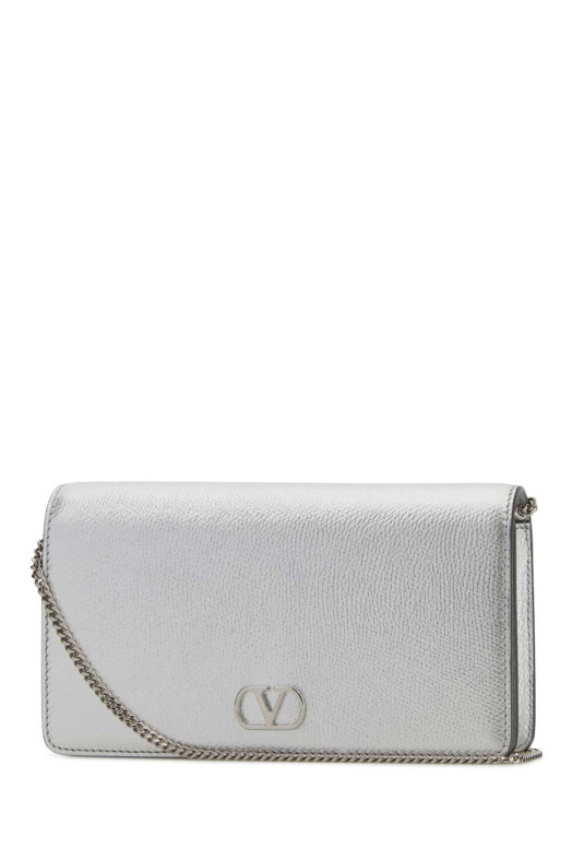 Silver leather VLogo Signature crossbody bag VALENTINO GARAVANI (8W2P0AY5RFY)