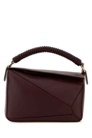 Aubergine leather small Puzzle handbag LOEWE (A510S21XDA)