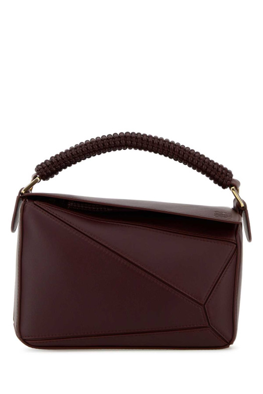 Aubergine leather small Puzzle handbag LOEWE (A510S21XDA)