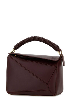 Aubergine leather small Puzzle handbag LOEWE (A510S21XDA)