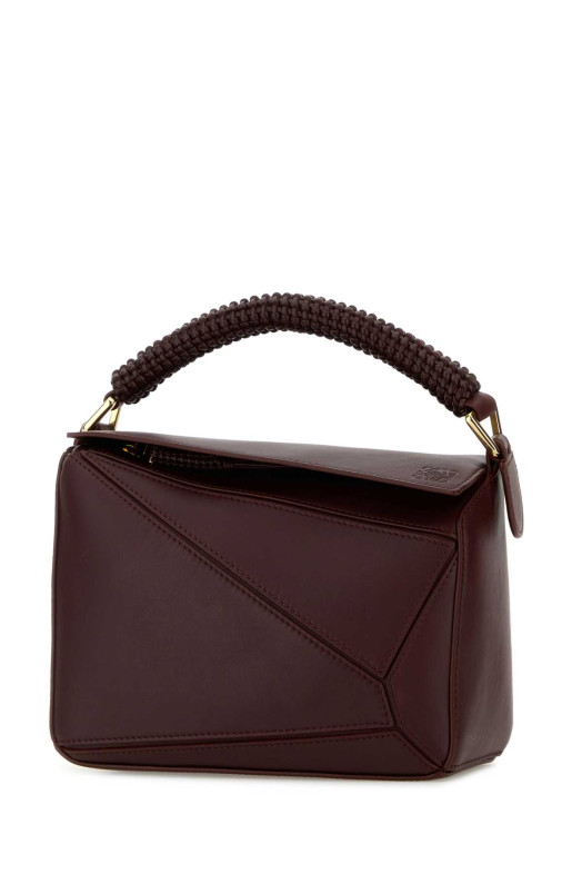 Aubergine leather small Puzzle handbag LOEWE (A510S21XDA)