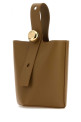 Mud leather mini Pebble bucket bag LOEWE (AANBBBMX01)