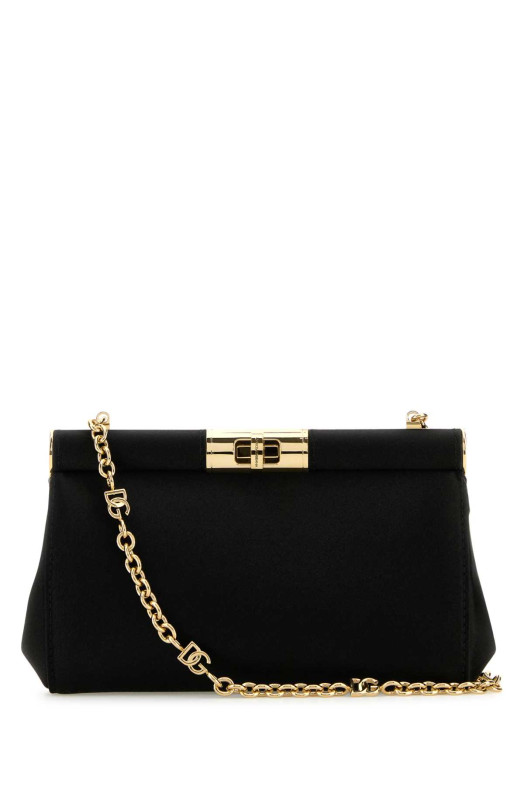 Black satin clutch Black DOLCE & GABBANA (BB7635A7630)