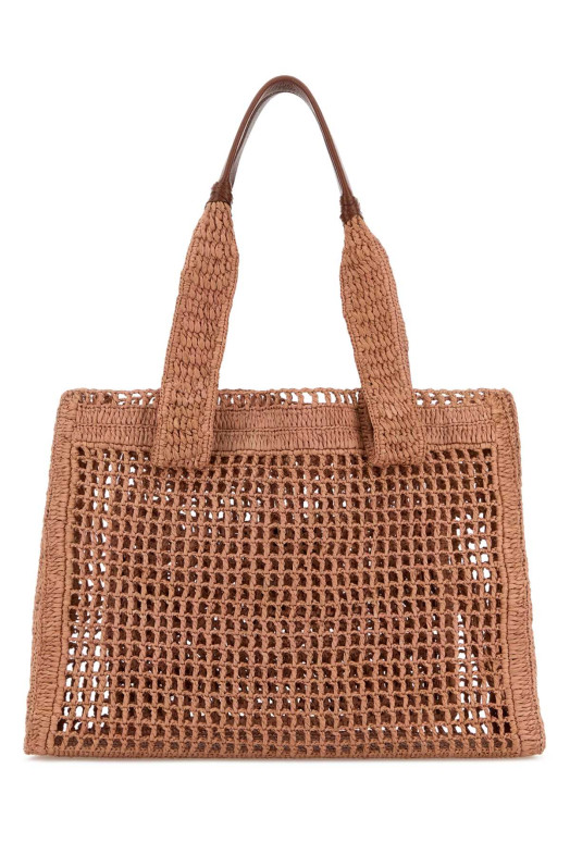 Antiqued pink raffia East-West Summer Banana shopping bag CHLOE (CH26US904P08)