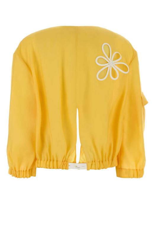 Yellow organza jacket FENDI (FJ7693AW9P)