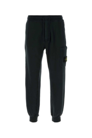 Black cotton joggers Black STONE ISLAND (L1S156200021S0051)
