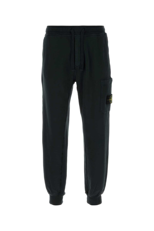 Black cotton joggers Black STONE ISLAND (L1S156200021S0051)