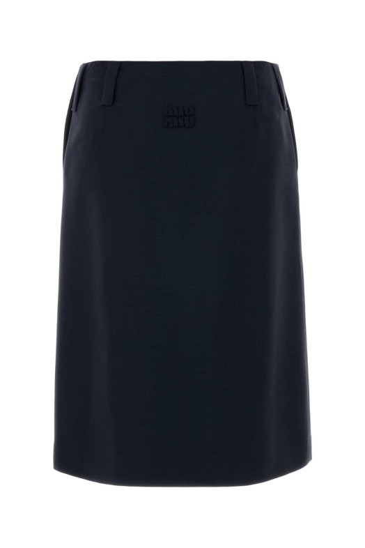 Navy blue mohair blend skirt MIU MIU (MG2675SOOO12I1)