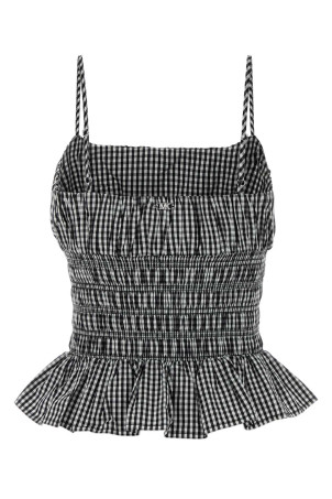 Embroidered poplin top White/Black MICHAEL BY MICHAEL KORS (MS640ZXKQP)