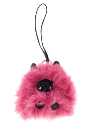 Pink leather and fur key ring MCM (MXZGSTA15)