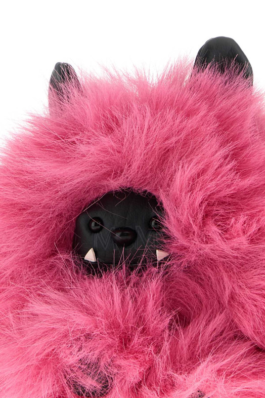 Pink leather and fur key ring MCM (MXZGSTA15)