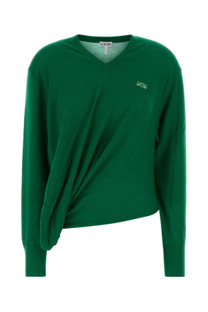 Green wool blend sweater Green LOEWE (S540Y14KHD)
