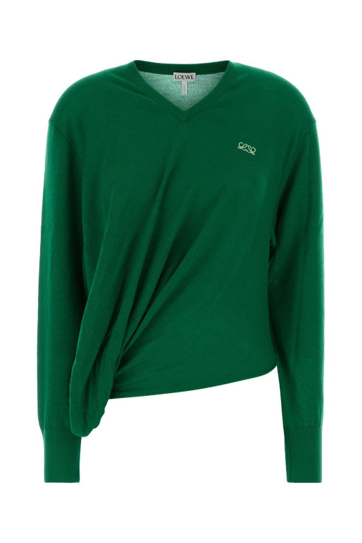 Green wool blend sweater Green LOEWE (S540Y14KHD)