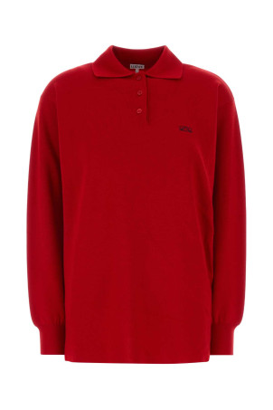 Red stretch cashmere blend polo shirt Red LOEWE (S540Y14KHJ)
