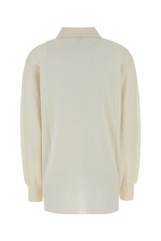 Ivory stretch cashmere blend polo shirt White LOEWE (S540Y14KHJ)