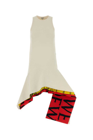 Ivory stretch viscose blend dress Multicolor LOEWE (S540Y15KCJ)