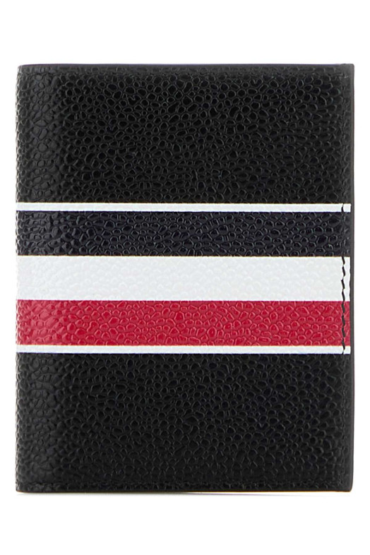Black leather card holder THOM BROWNE (UAW089A00198)
