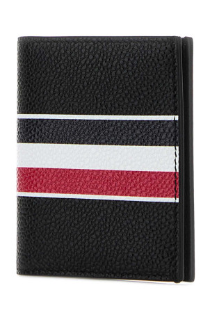 Black leather card holder THOM BROWNE (UAW089A00198)