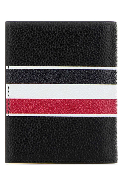 Black leather card holder THOM BROWNE (UAW089A00198)