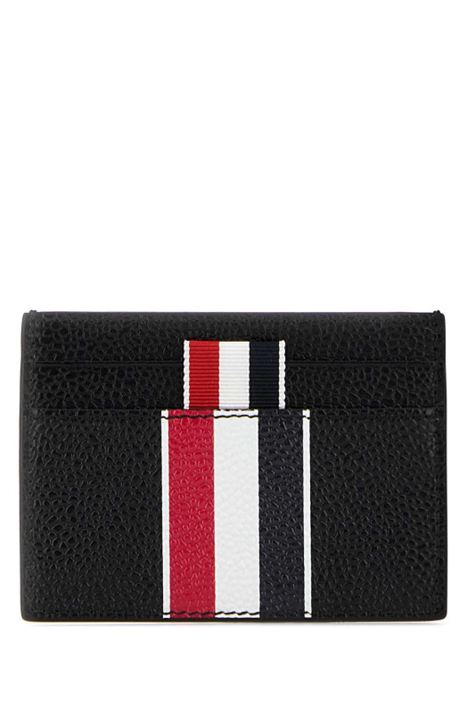 Black leather card holder THOM BROWNE (UAW090A00198)