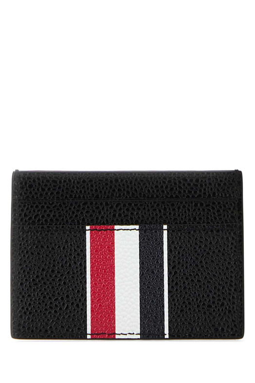 Black leather card holder THOM BROWNE (UAW090A00198)