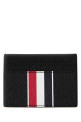 Black leather card holder THOM BROWNE (UAW090A00198)