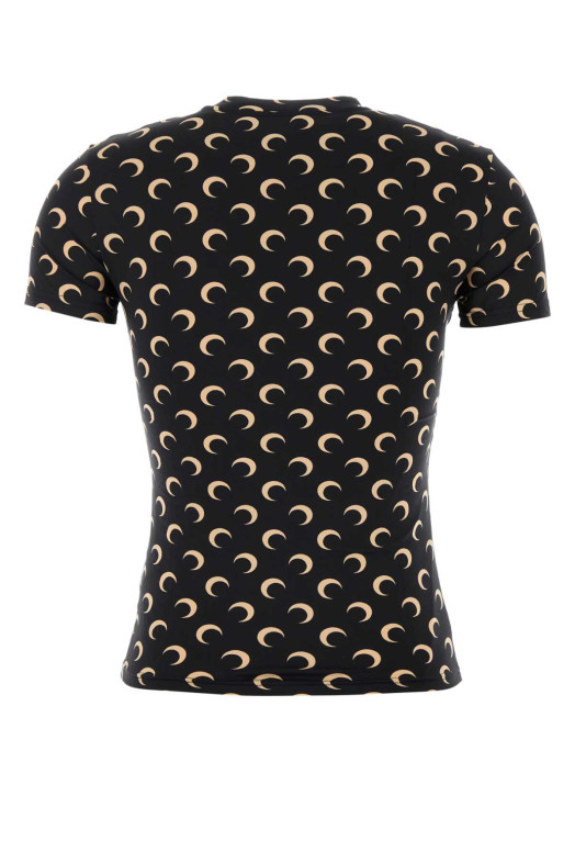 Printed stretch nylon t-shirt MARINE SERRE (UTS001ACJER0001)