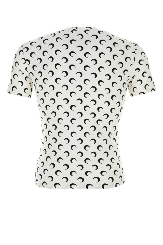 Printed stretch nylon t-shirt MARINE SERRE (UTS001ACJER0001)