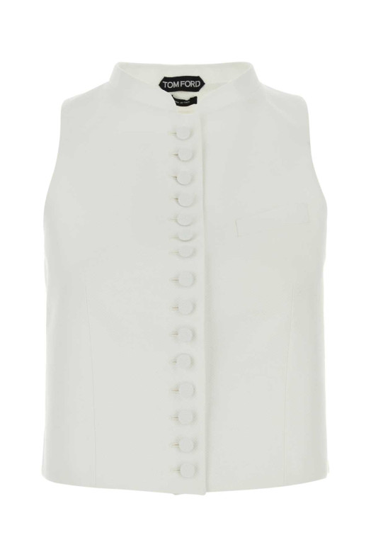 White piquet vest TOM FORD (WA0047FAX1609)