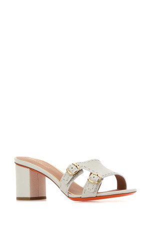 Chalk leather Didi mules SANTONI (WHYU72115HA2TWKA)