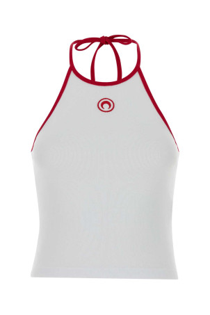 White cotton tank top MARINE SERRE (WTO504ACJER0008)