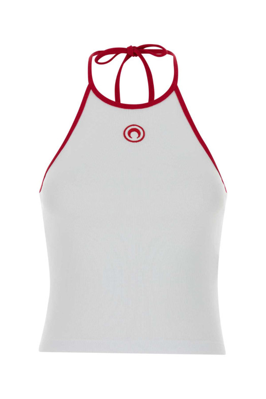 White cotton tank top MARINE SERRE (WTO504ACJER0008)