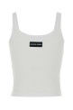 White stretch cotton tank top MARINE SERRE (WTO507ACJER0011)