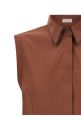 'Shiny Trim' shirt Brown