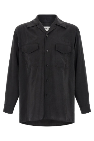 Convertible collar shirt Black