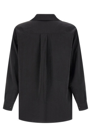 Convertible collar shirt Black
