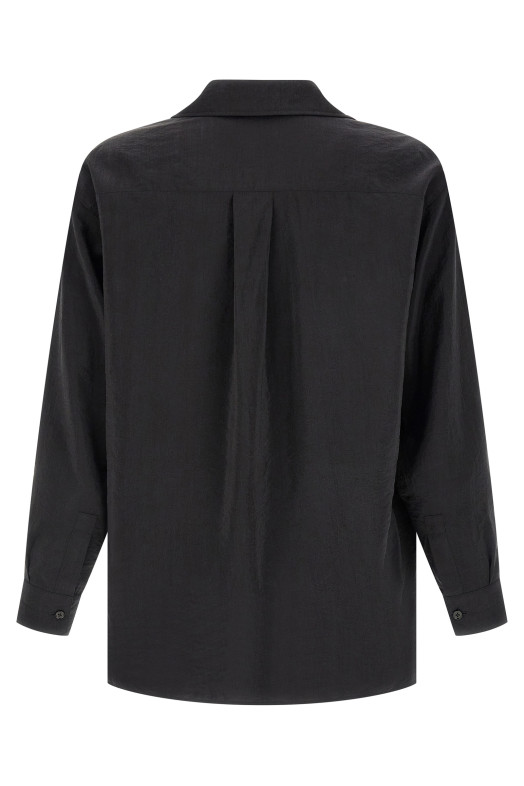 Convertible collar shirt Black