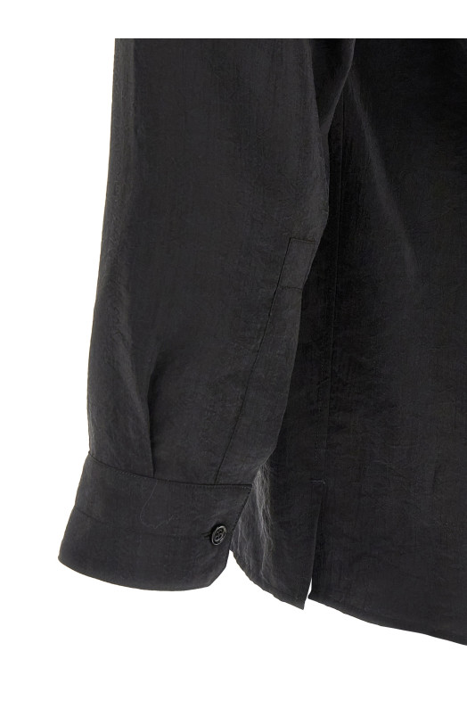 Convertible collar shirt Black