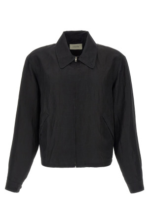 Linen canvas jacket Black