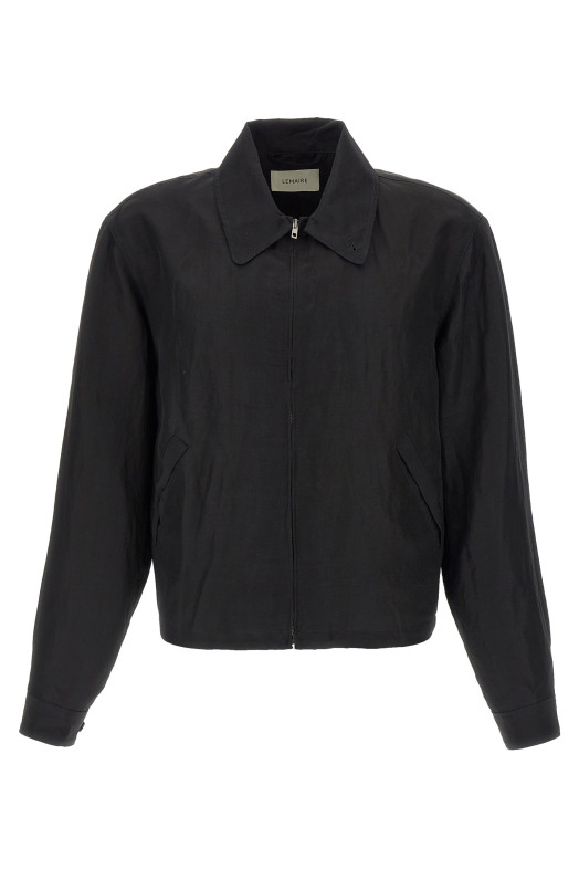 Linen canvas jacket Black