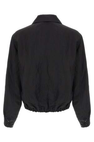 Linen canvas jacket Black