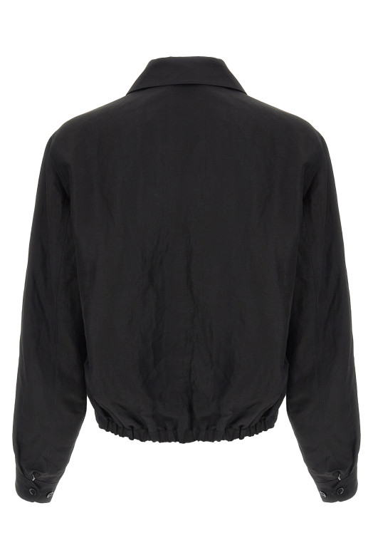 Linen canvas jacket Black