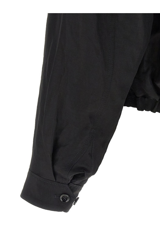 Linen canvas jacket Black