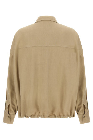 Fluid twill shirt Beige