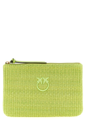 Raffia clutch Green