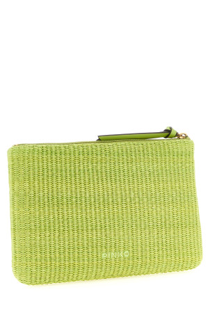 Raffia clutch Green